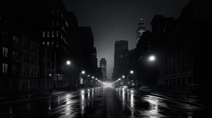 Fototapeta premium Noir City: An Overwhelming Perception