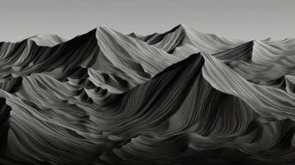 Contour lines of a mountain range in Bolivia