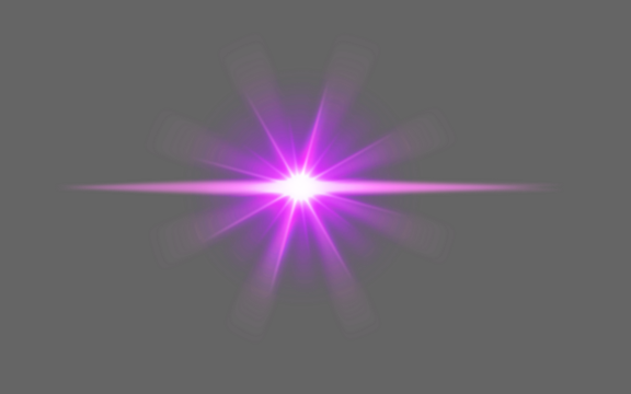 Purple digital lens flare or beam isolated on png or transparent  background, galaxy magic and ray of light with star. Spark, flash and  abstract with sparkle, glow and shine, bright and flashing