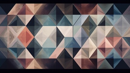 Rhombus Reflection in Muted Shades Geometry Wallpaper