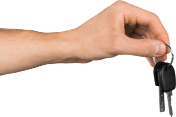 Keys holding car keys designated driver giving human hand car rental