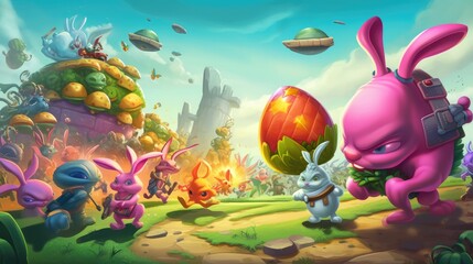 Plakat Easter Battle Challenges Exciting Engaging Action-Packed
