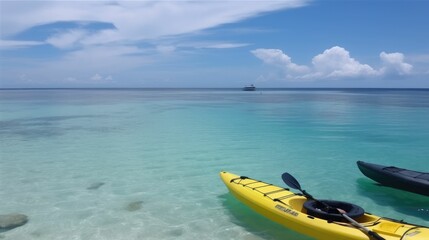 Naklejka premium People enjoying water activities