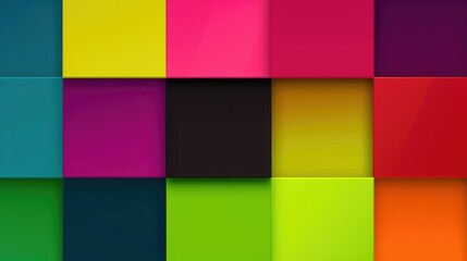 Minimalist squares in bright colors