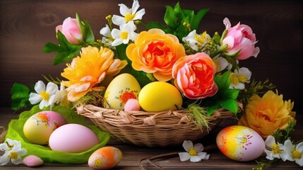 Obraz na płótnie Canvas Easter Flowers Wallpaper