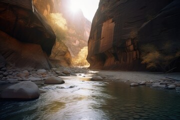 The narrows at Zion. Generative AI.