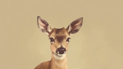 Simple animal portrait with warm tones