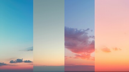 Soft pastel colored dawn sky