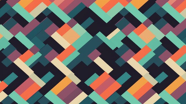 Angular mod color scheme wallpaper with zig-zag squares