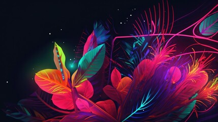 Obraz na płótnie Canvas Radiant abstract plant wallpaper