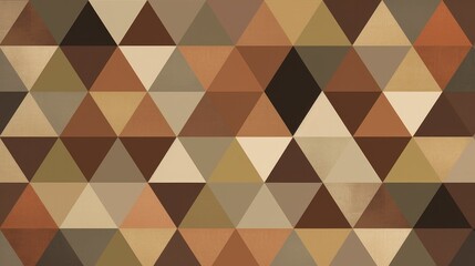 Geometric wallpaper of earth tones triangle pattern