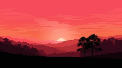 Fototapeta na wymiar Beautiful sunset gradient