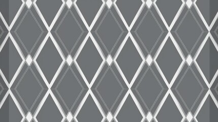 Simple gray and white geometric wallpaper with rhombus motif