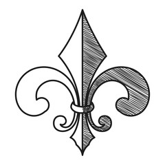 Isolated lys flower symbol sketch icon Vector © DAVIDS