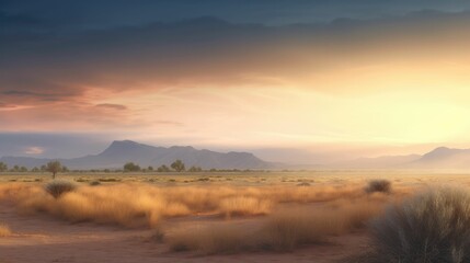 Soft and hazy glowing skies at midpoint