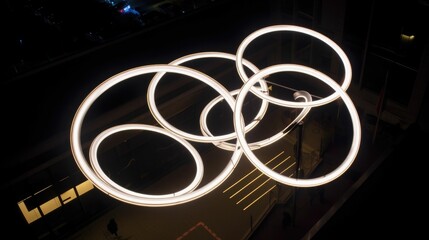 Aerial light circle design