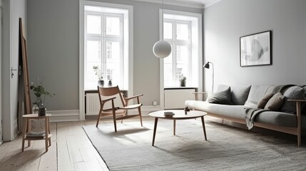 Naklejka na ściany i meble Scandinavian Design with Simple Natural Forms and Neutral Colors