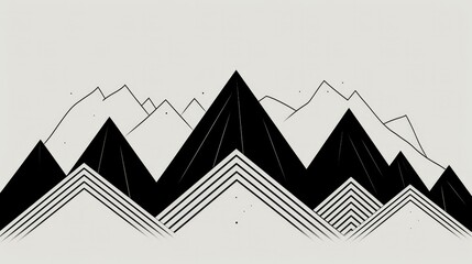 Minimalistic black and white wallpaper with strong lines