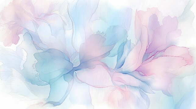 Gentle soft drawings of petal softness