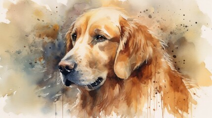 Watercolor Sketch of a Labrador Dog (AI generated)