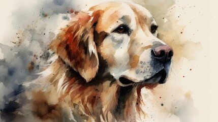 Watercolor Sketch of a Labrador Dog (AI generated)