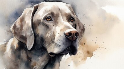 Watercolor Sketch of a Dog (AI generated)