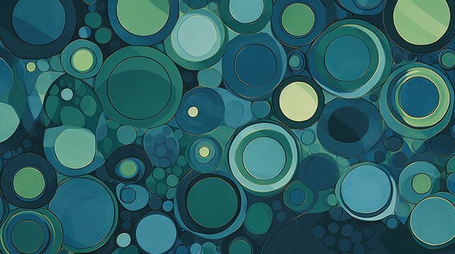 Pattern of overlapping large and small blue angles