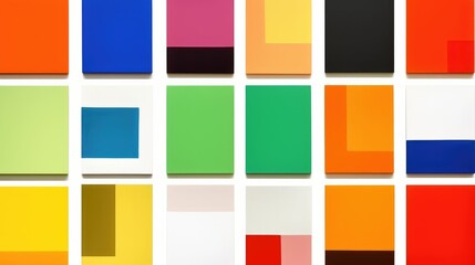 Minimalist squares in bright colors