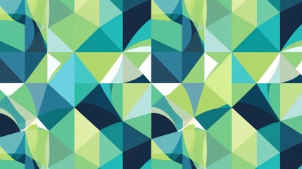 Fototapeta premium Colorful and bold geometric blue and green