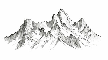 Simplistic and bold wallpaper of mountain range