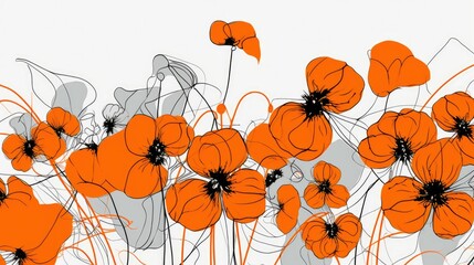 Modern minimalist floral illustration B
