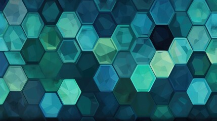 Abstract wallpaper of hexagonal shapes in blues