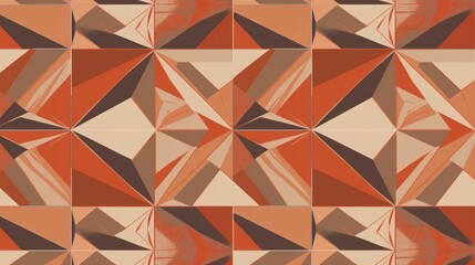 Sienna Spirit - Muted Orange Geometric Pattern Wallpaper