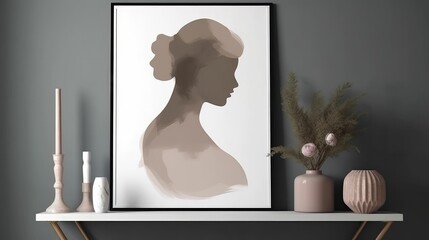Silhouette artwork in muted tones