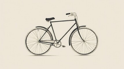Fototapeta na wymiar Minimalist bicycle illustration