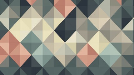 Rhombus Romance - Muted Colors Geometric Wallpaper