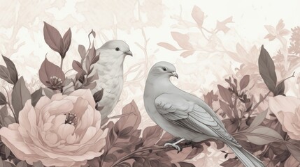 Romantic Bird Illustration