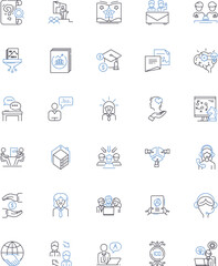 Environmental conservation line icons collection. Sustainability, Ecosystems, Biodiversity, Pollution, Renewables, Greenhouse, Composting vector and linear illustration. Conservation,Recycling