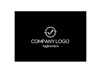 monogram logo, corporate logo, sign on black
