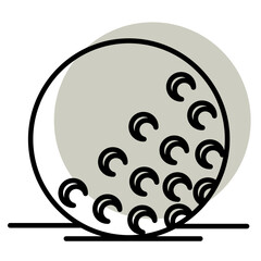 Isolated colored golf ball sport icon Vector