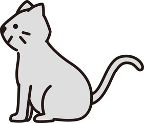 猫　シンプルかわいいイラスト