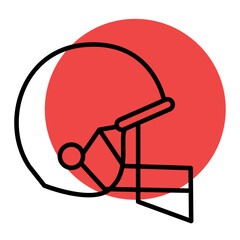 Isolated colored football helmet sport icon Vector
