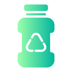 plastic bottle gradient icon