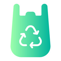 plastic bag gradient icon