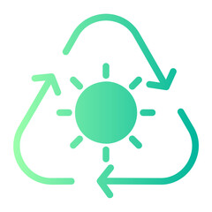 solar power gradient icon