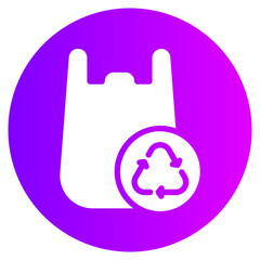 eco bag gradient icon