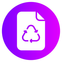 recycled paper gradient icon