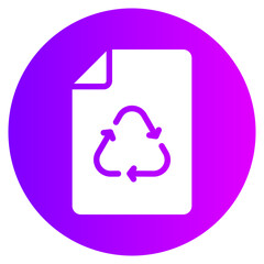 Fototapeta premium recycled paper gradient icon