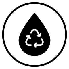 save water glyph icon