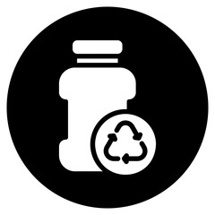 recycling glyph icon